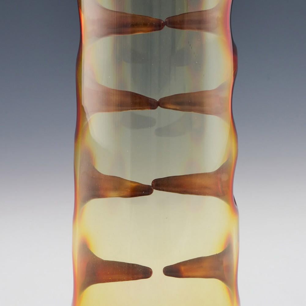 Glass Czech Chlum Garnet Vase Designed by Pavel Hlava, 1960 For Sale