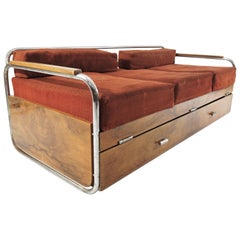 Czech Chrome Art Deco Sofa by Robert Slezak of the 1930s