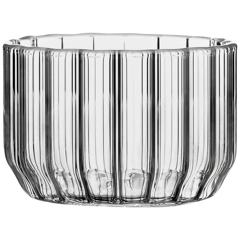 EU Clients Contemporary Minimal Dearborn Large Glass Bowl Handmade, in Stock
