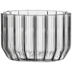 Czech Contemporary Minimal Dearborn Large Aperitif Glass Bowl Handmade, in Stock
