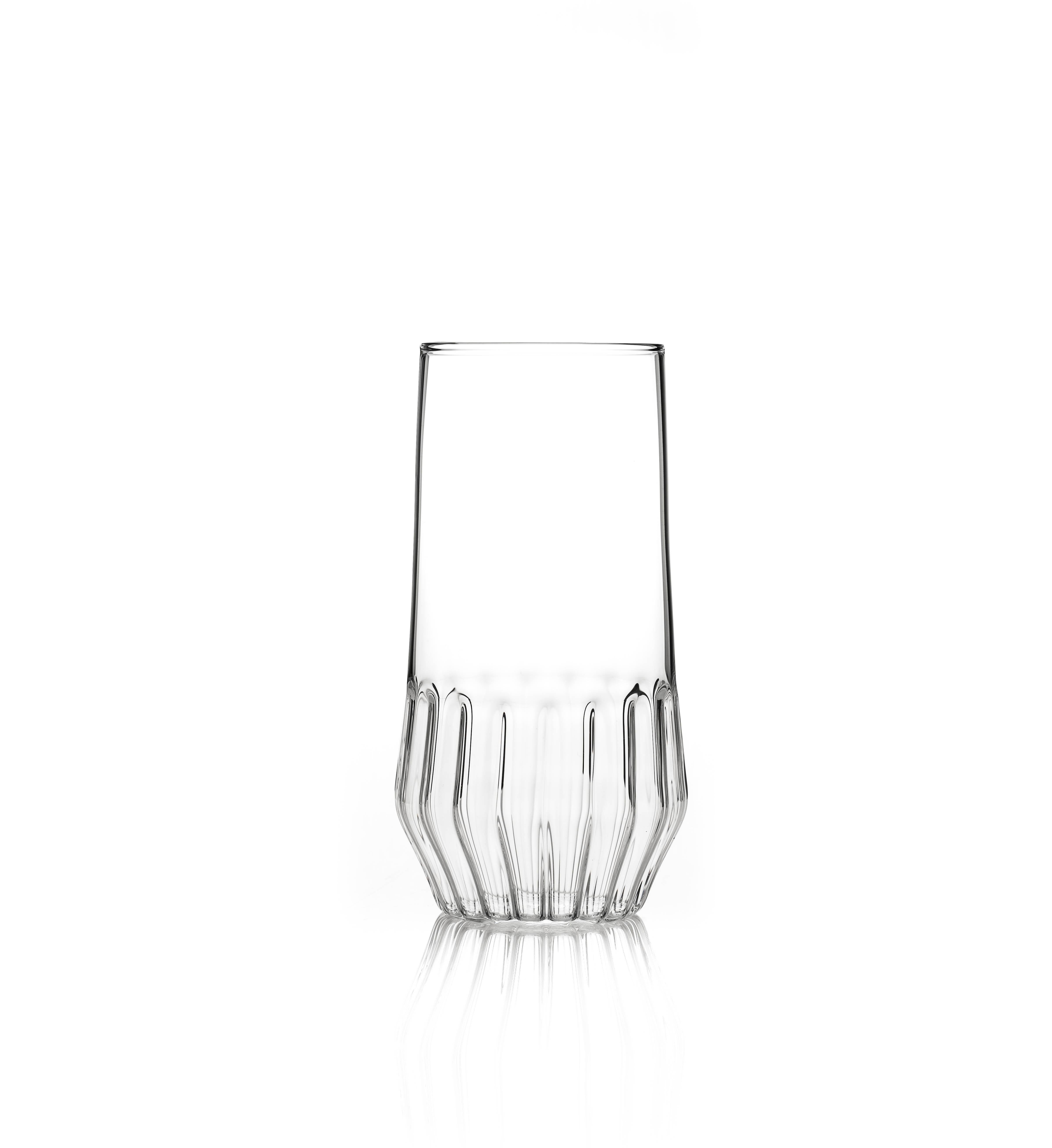 fferrone Czech Contemporary Mixed Collection Six Medium and Six Large Glass Set For Sale 1