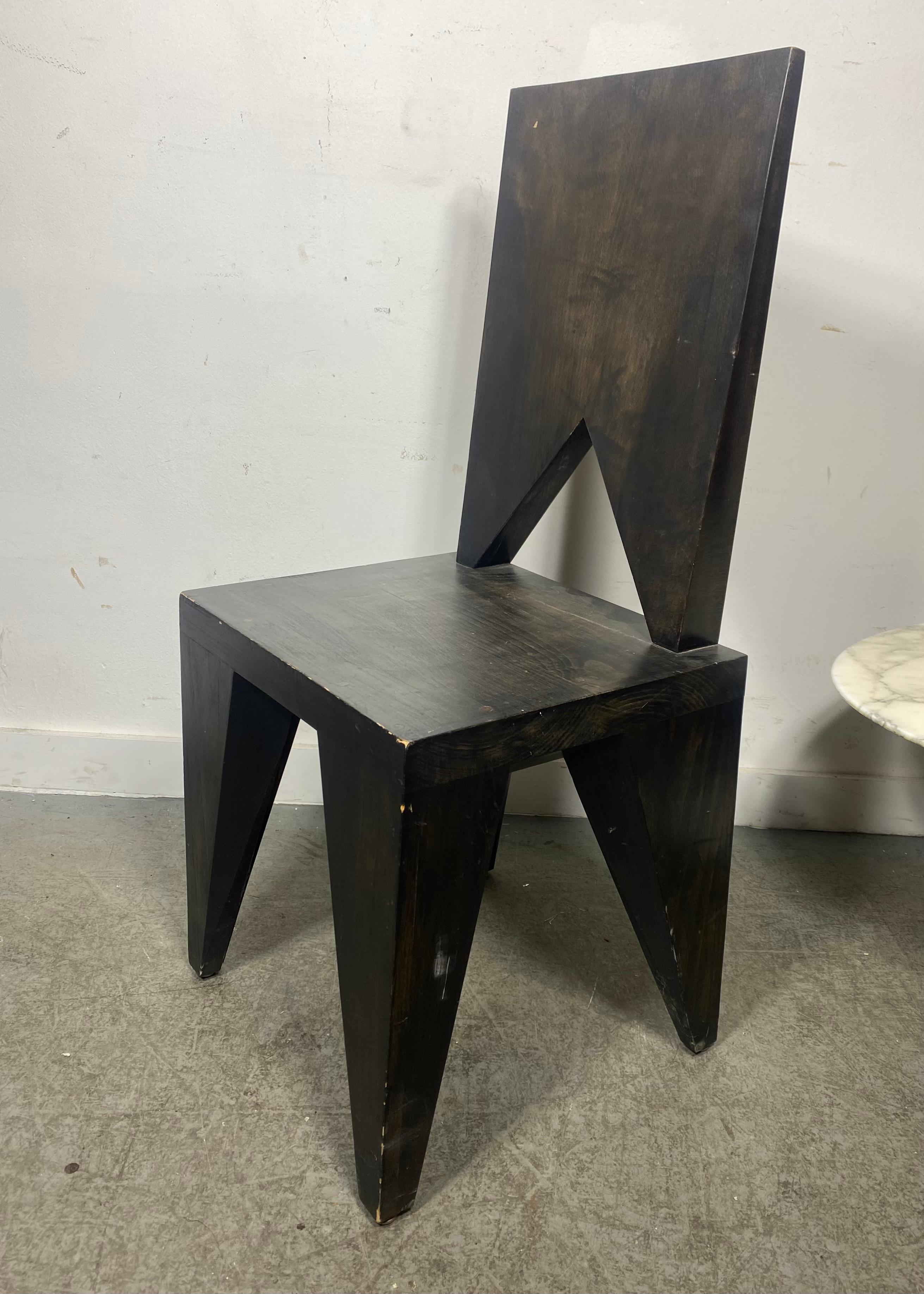 Late 20th Century Czech Cubist Side Chair by Vlastislav Hofman, Hofman Chair , Modernista For Sale