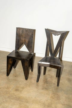 Sedia cubista ceca con schienale aperto di Pavel Janák