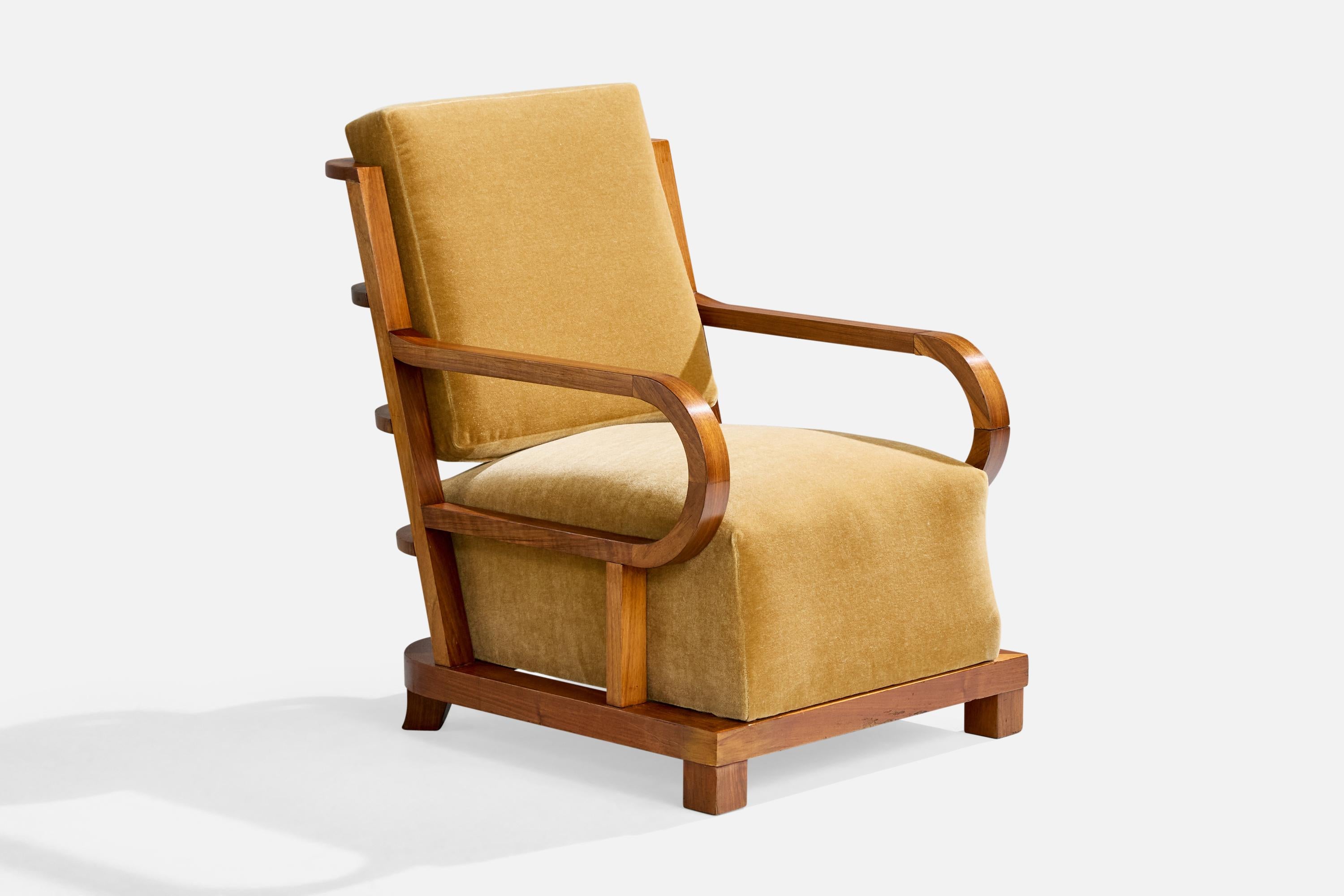 Design/One, chaises longues, Wood, velours, République tchèque, années 1930 en vente 4