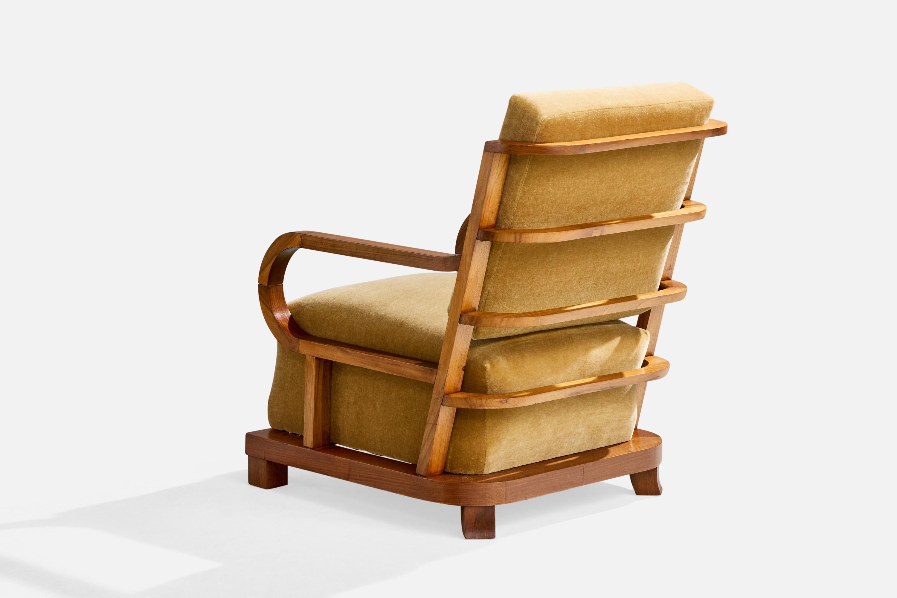 Design/One, chaises longues, Wood, velours, République tchèque, années 1930 en vente 5