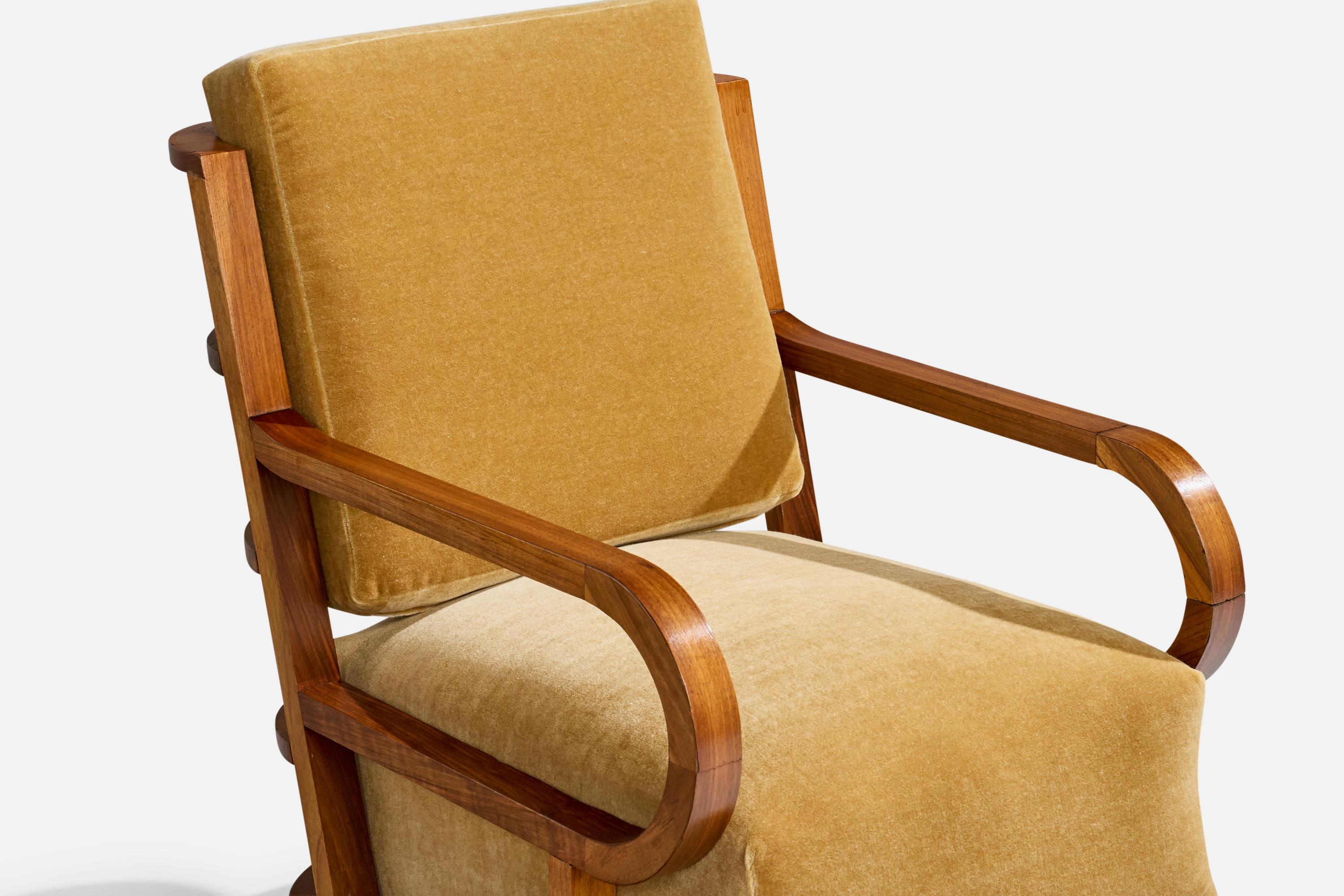 Design/One, chaises longues, Wood, velours, République tchèque, années 1930 en vente 7
