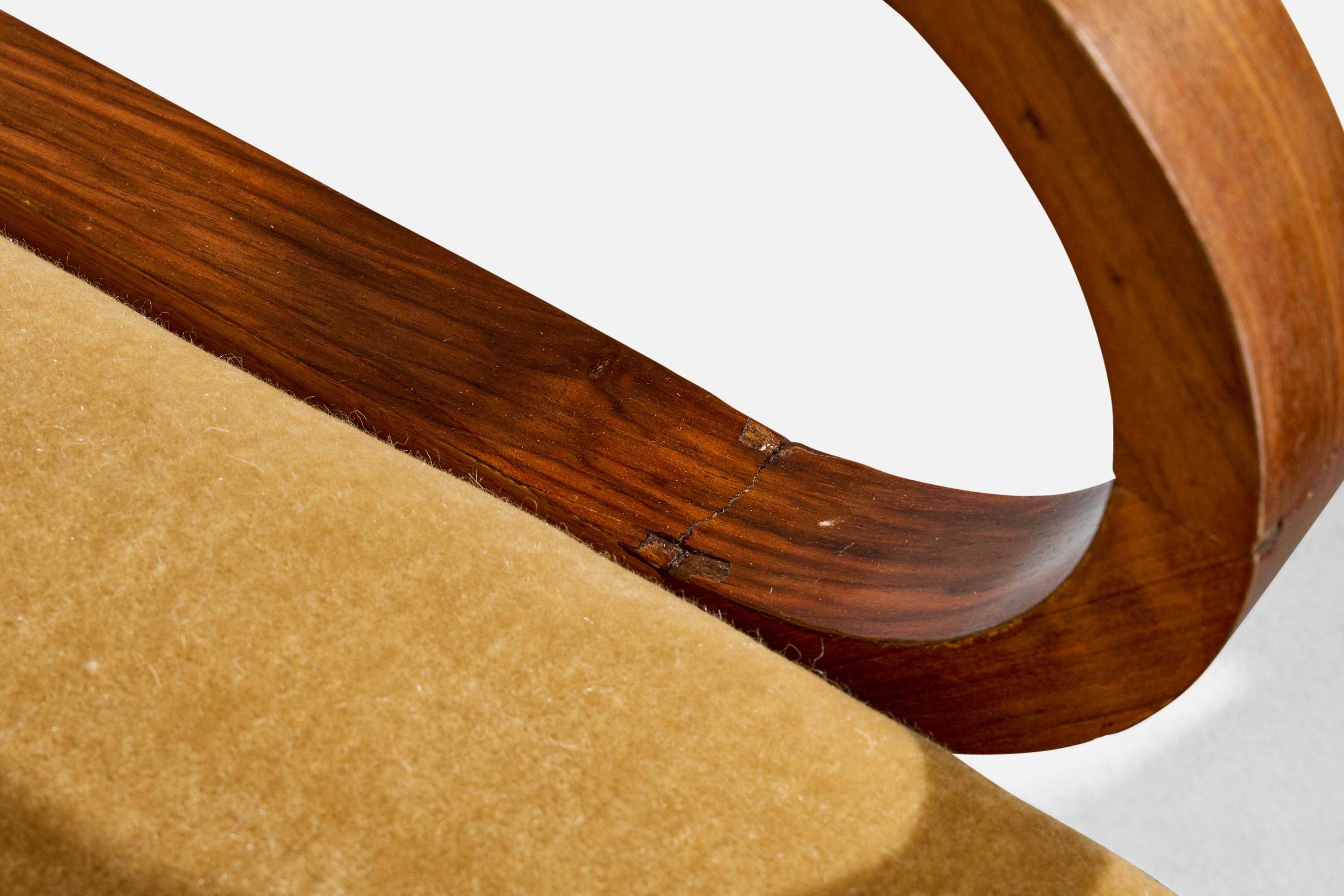 Tchèque Design/One, chaises longues, Wood, velours, République tchèque, années 1930 en vente