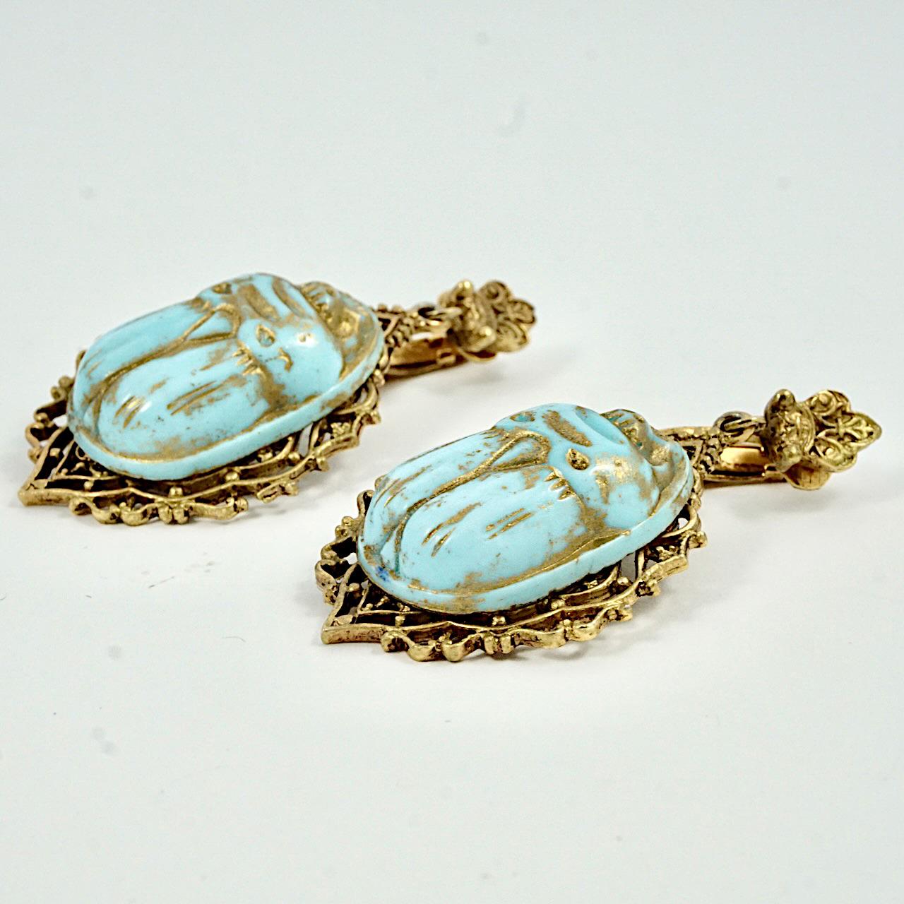 blue scarab necklace