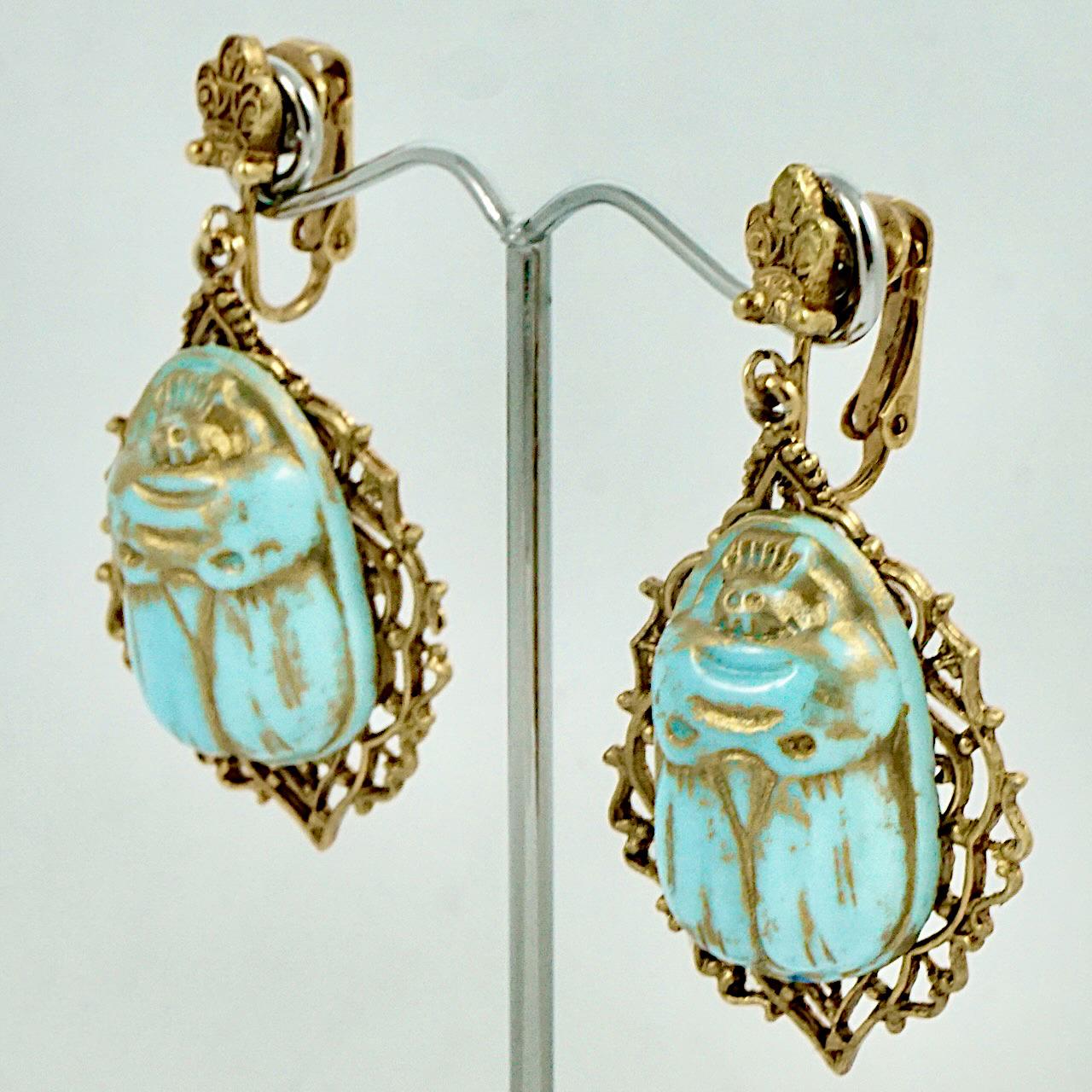 blue china earrings