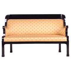 Czech Empire Sofa, Made in 1810 and Restored, Yellow and Black