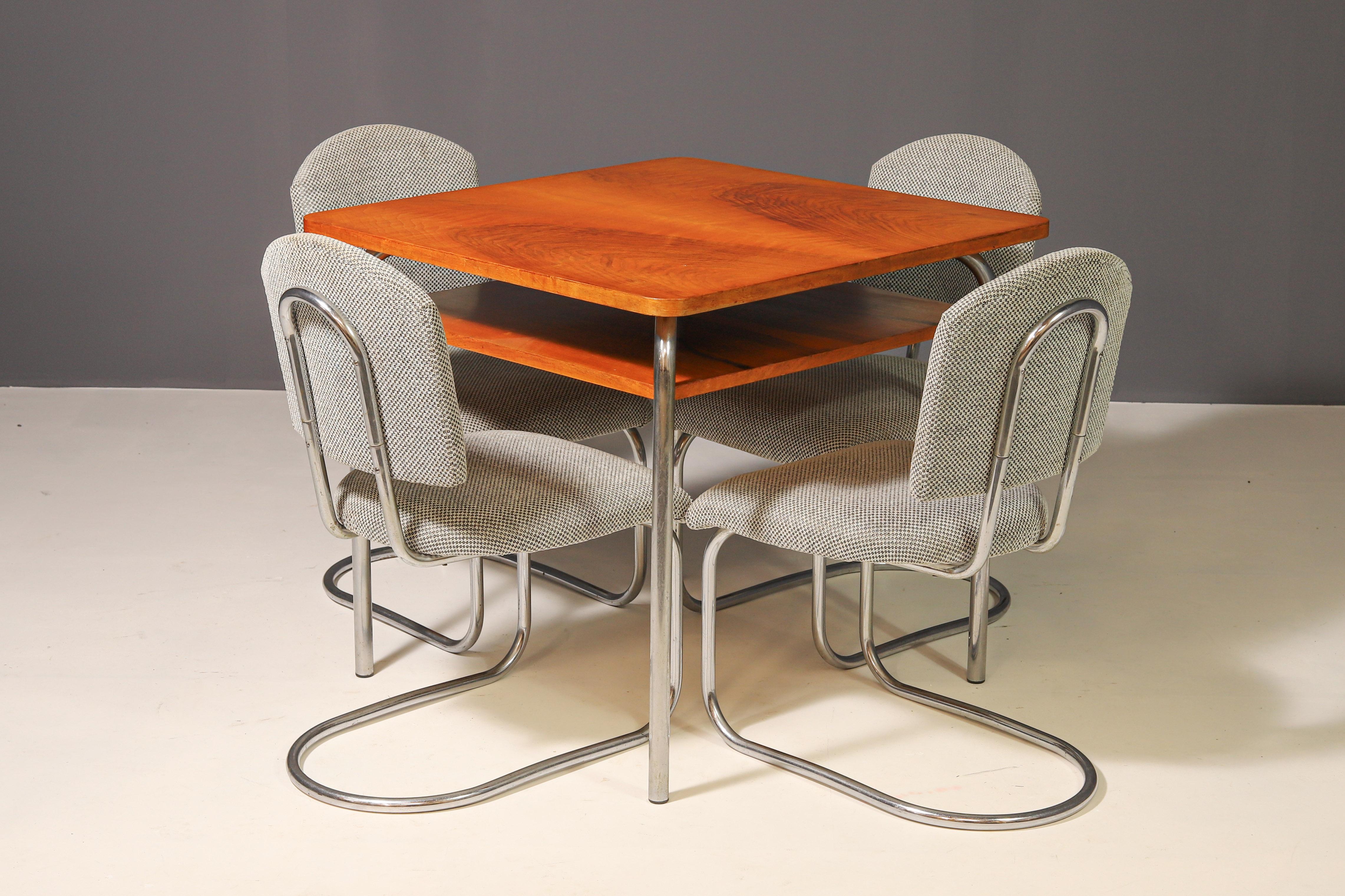 Bauhaus Salle à manger fonctionnaliste tchèque de Robert Slezák, années 1940 en vente