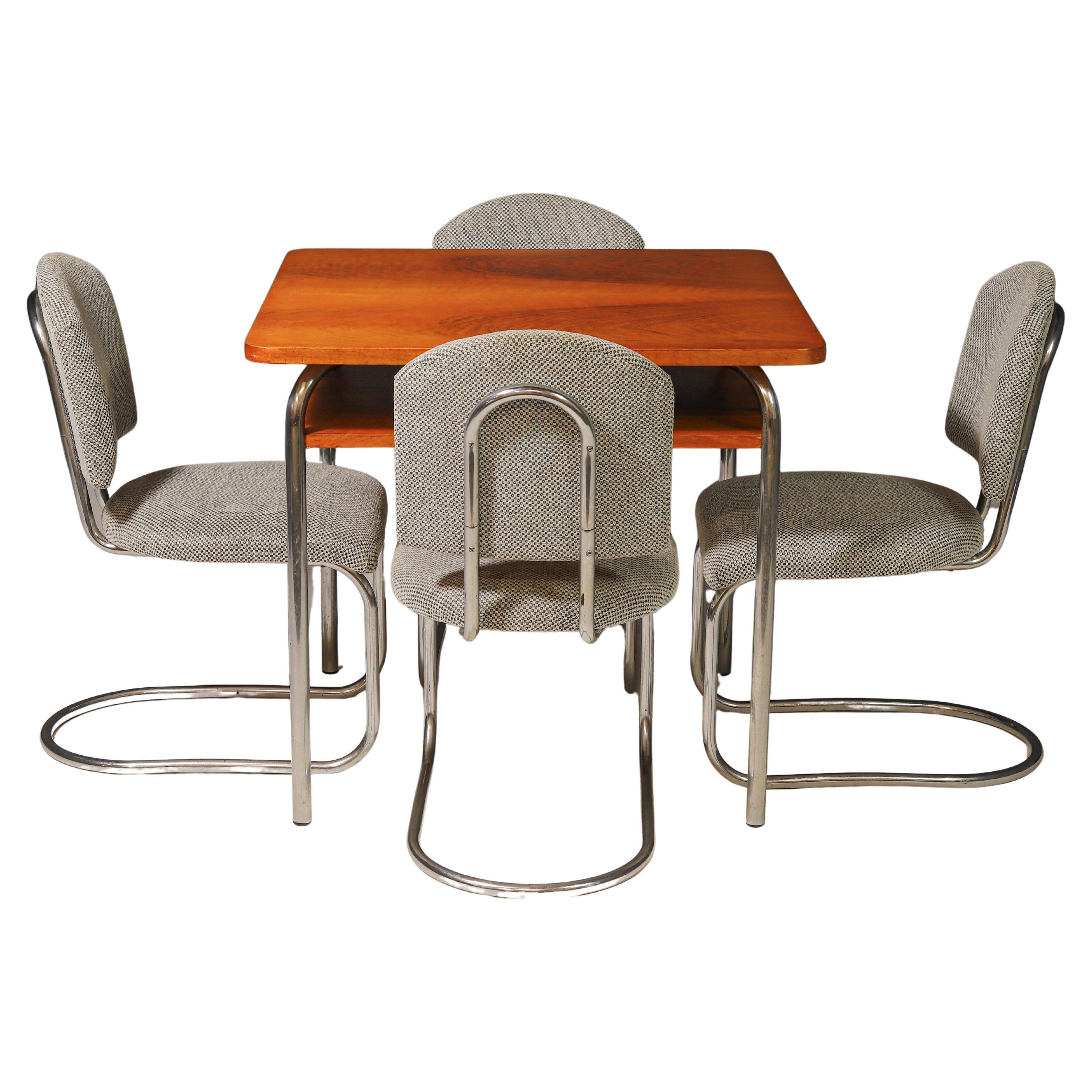 Set da pranzo funzionalista ceco di Robert Slezák, anni '40