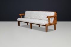 Czech Functionalist Oak Three-Seat Sofa, Czechoslovakia, 1930s