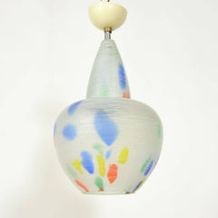 Czech Glass Ceiling Lamp, 1960s