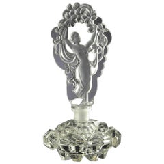 Flacon de parfum Irice en verre tchèque avec bouchon nu