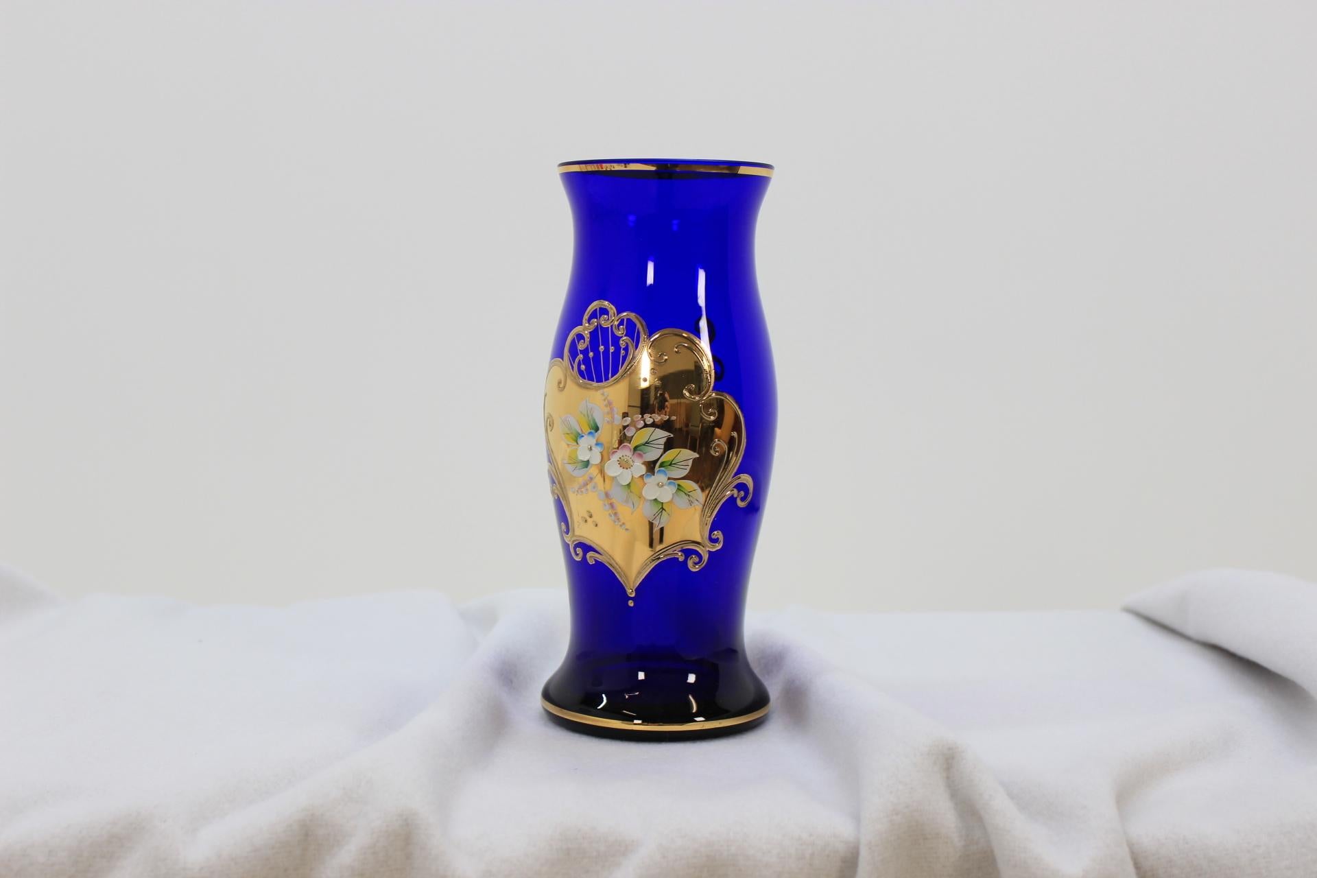 Late 20th Century Czech Glass Vase by Novoborské Sklo, 1970s For Sale