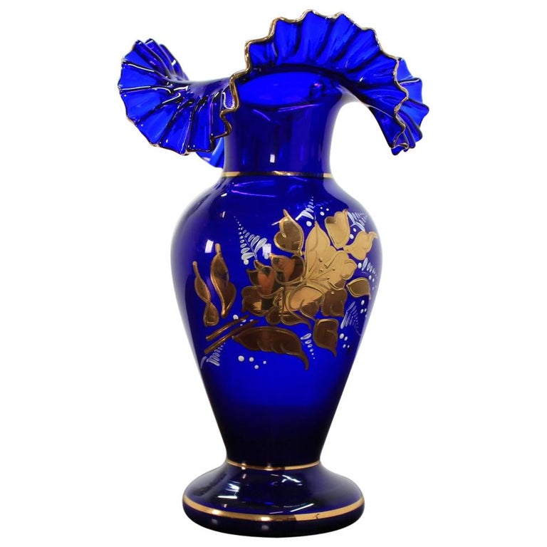 Czech Glass Vase by Novoborské Sklo, 1970s For Sale at 1stDibs