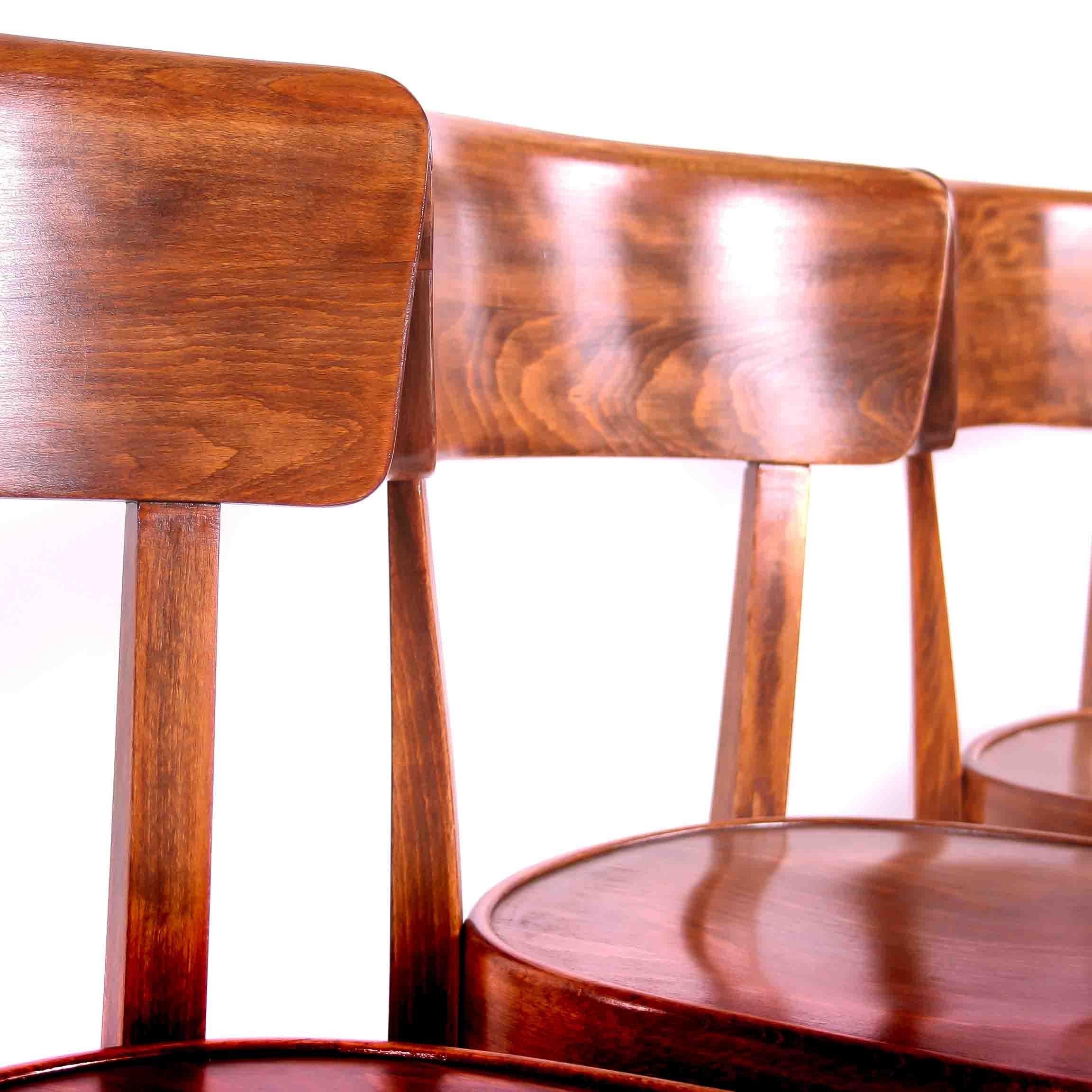 Czech Interwar Avantgard Design Dining Chairs by Jindrich Halabala 'Up Zavody' For Sale 9