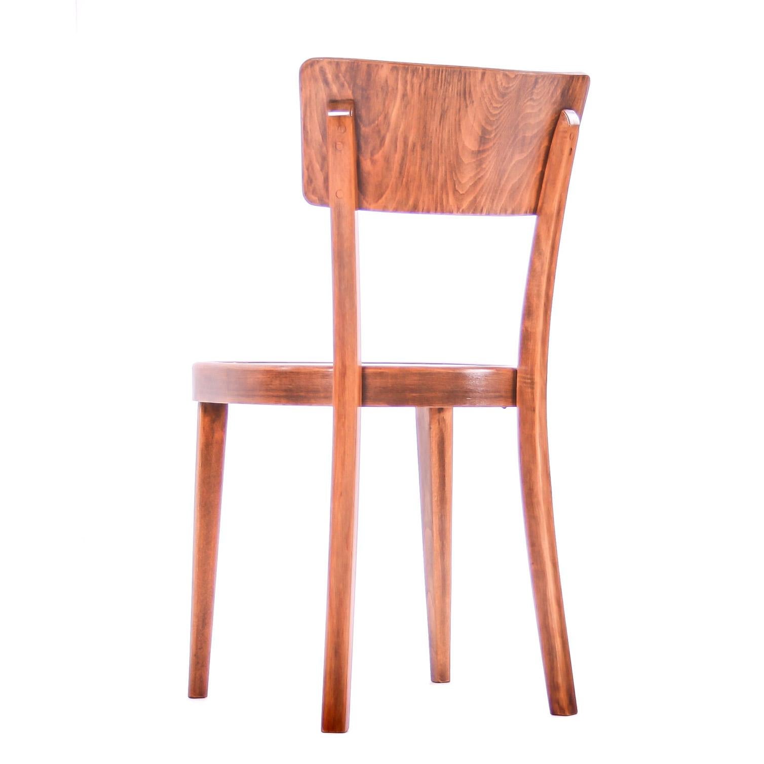 Czech Interwar Avantgard Design Dining Chairs by Jindrich Halabala 'UP Zavody' For Sale 3