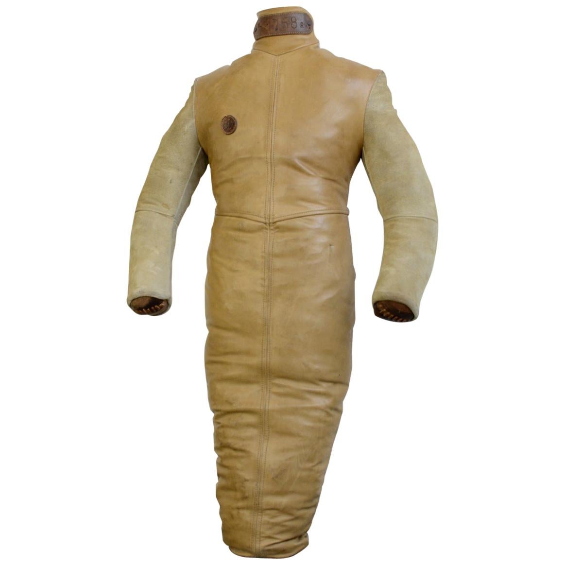 Czech Leather Wrestling Dummy, circa 1950s For Sale