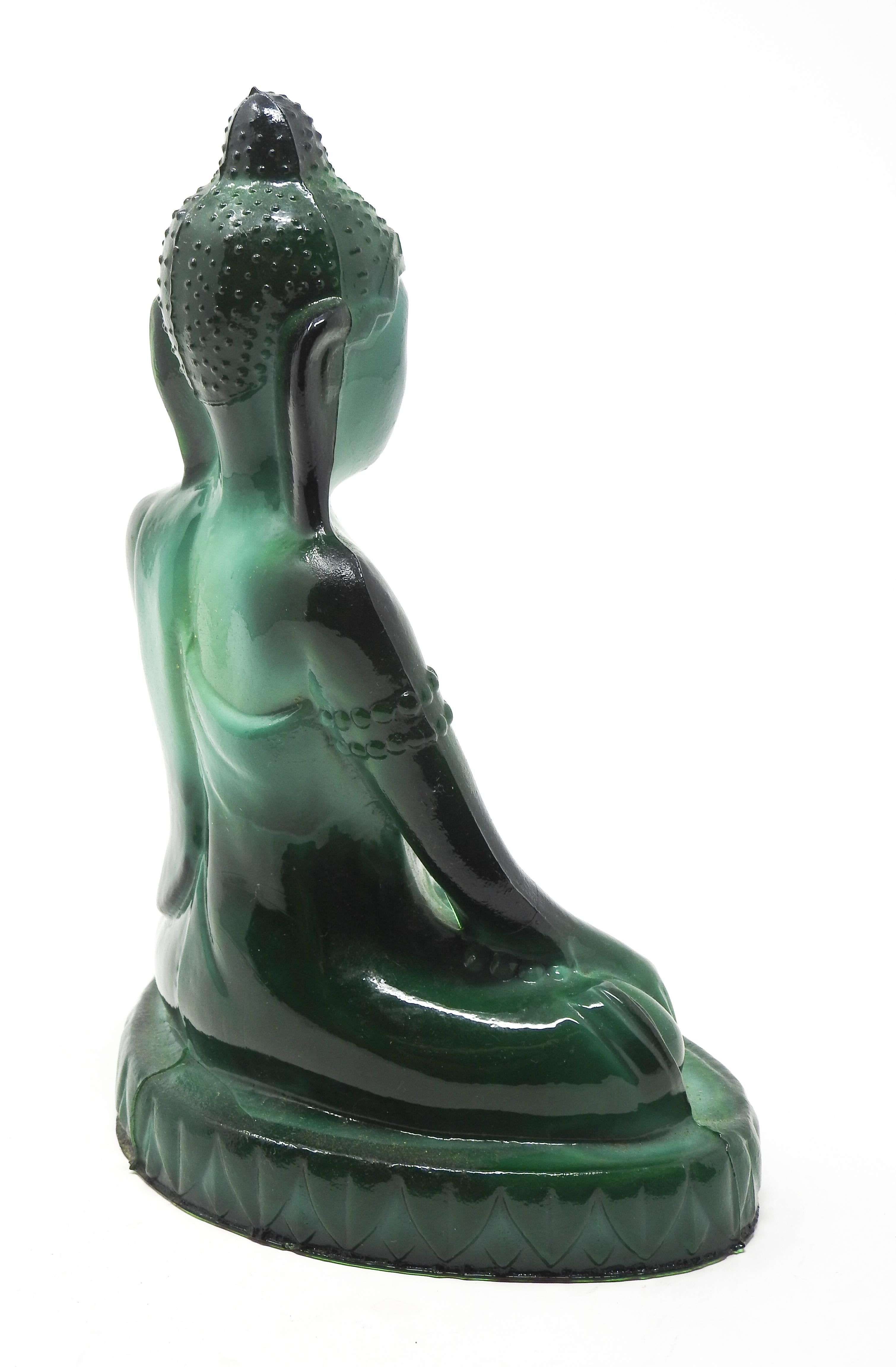 glass buddha head