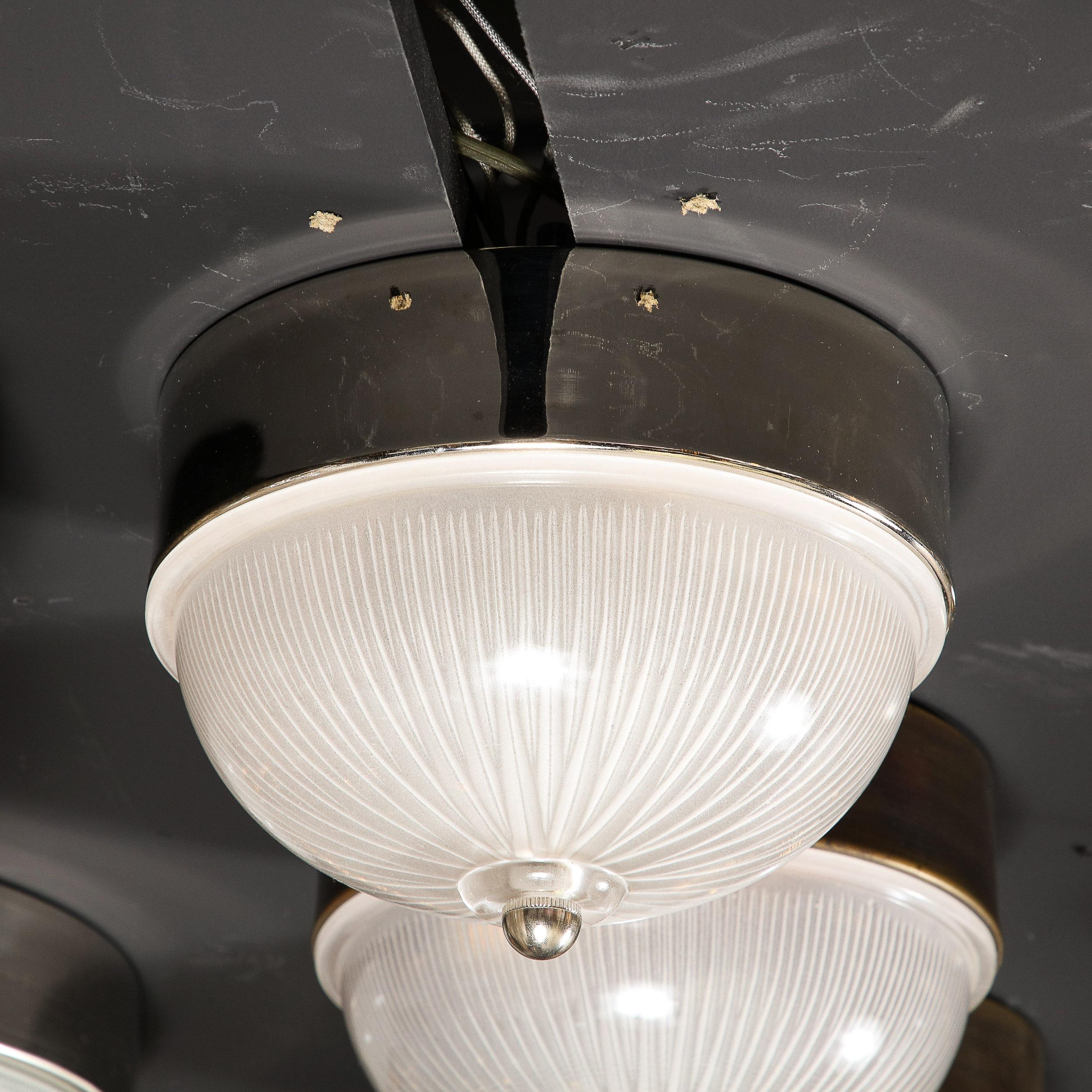 Tchèque Luminaire tchque Mid Century  suspension en verre Starburst et accessoires chroms en vente