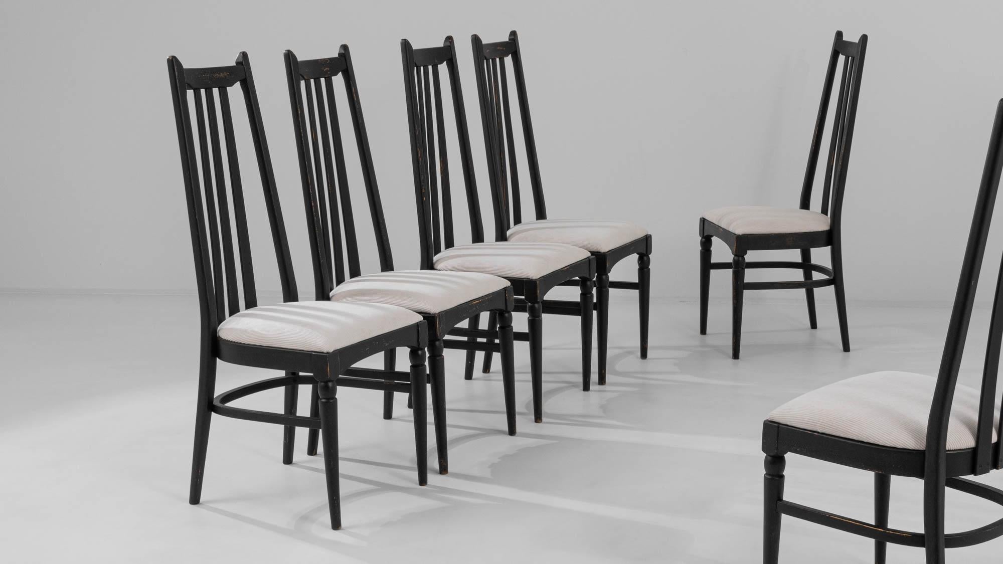 Mid-20th Century Czech Mid-Century Modern Dining Chairs, Set of Six For Sale