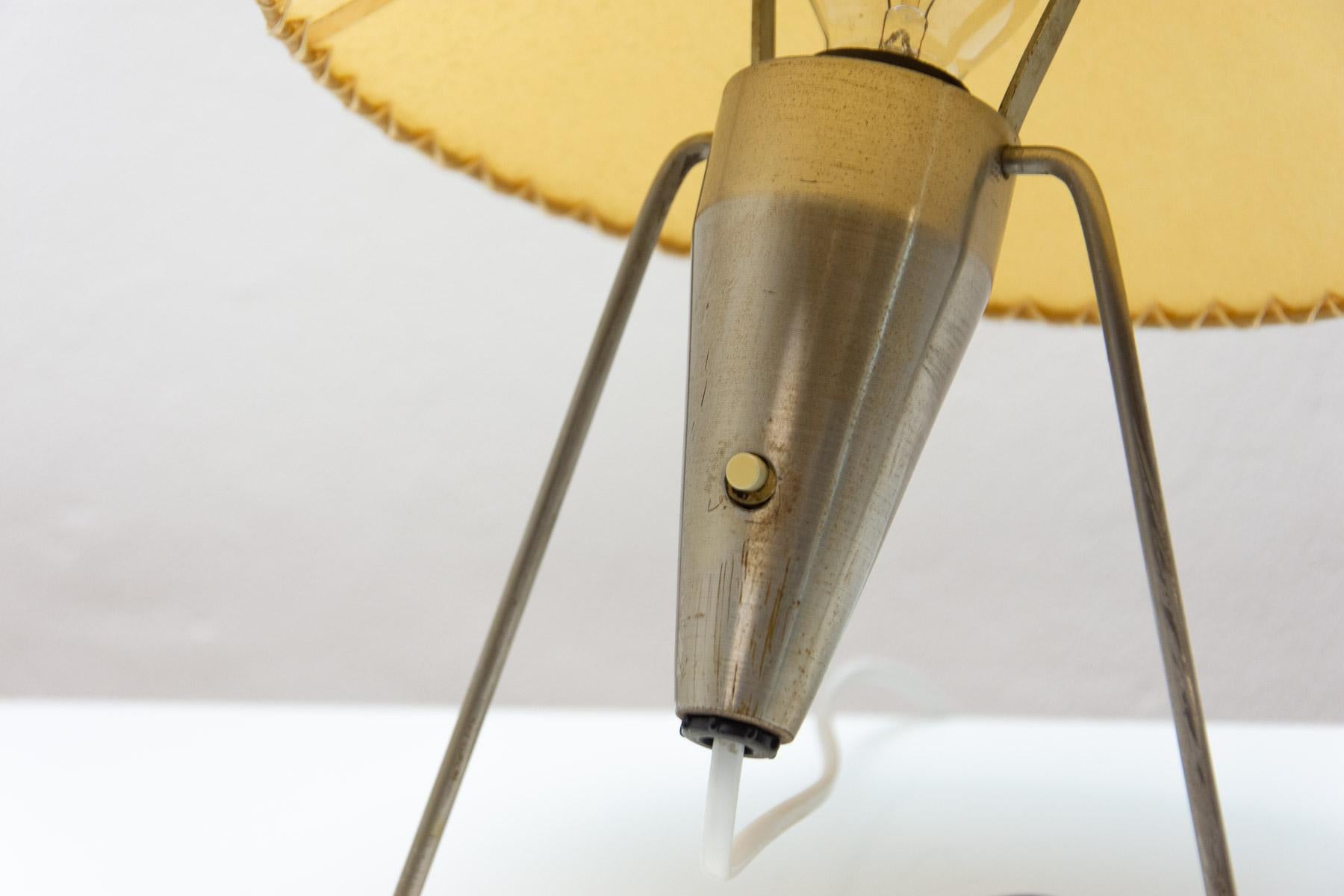 Czech mid century modern tripod desk lamp by Helena Frantova for Okolo, Czech. For Sale 4