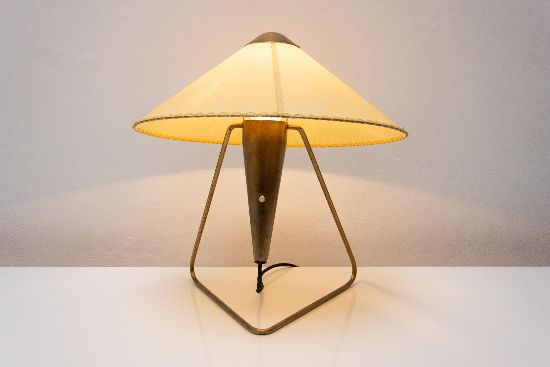  Czech mid century modern tripod desk lamp by Helena Frantova for Okolo, Czech. 6