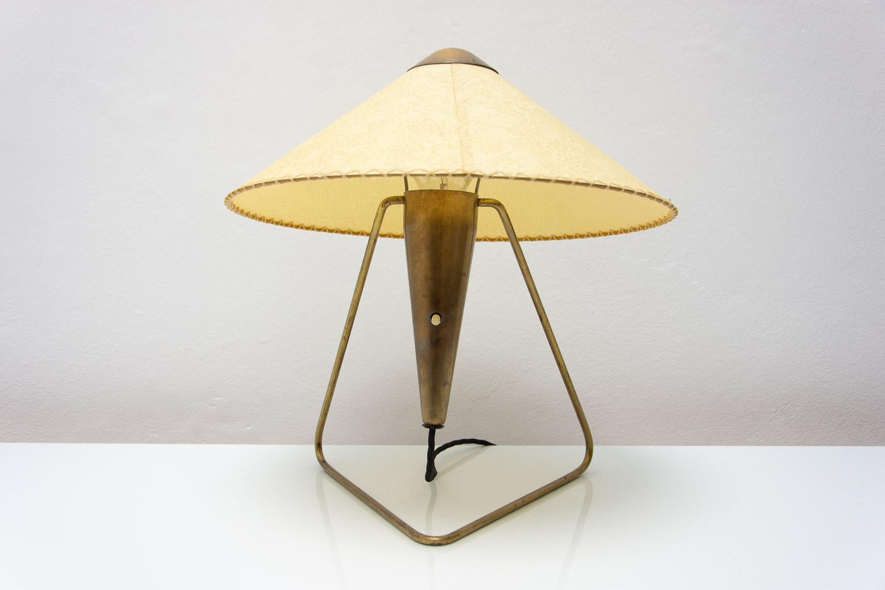  Czech mid century modern tripod desk lamp by Helena Frantova for Okolo, Czech. 8