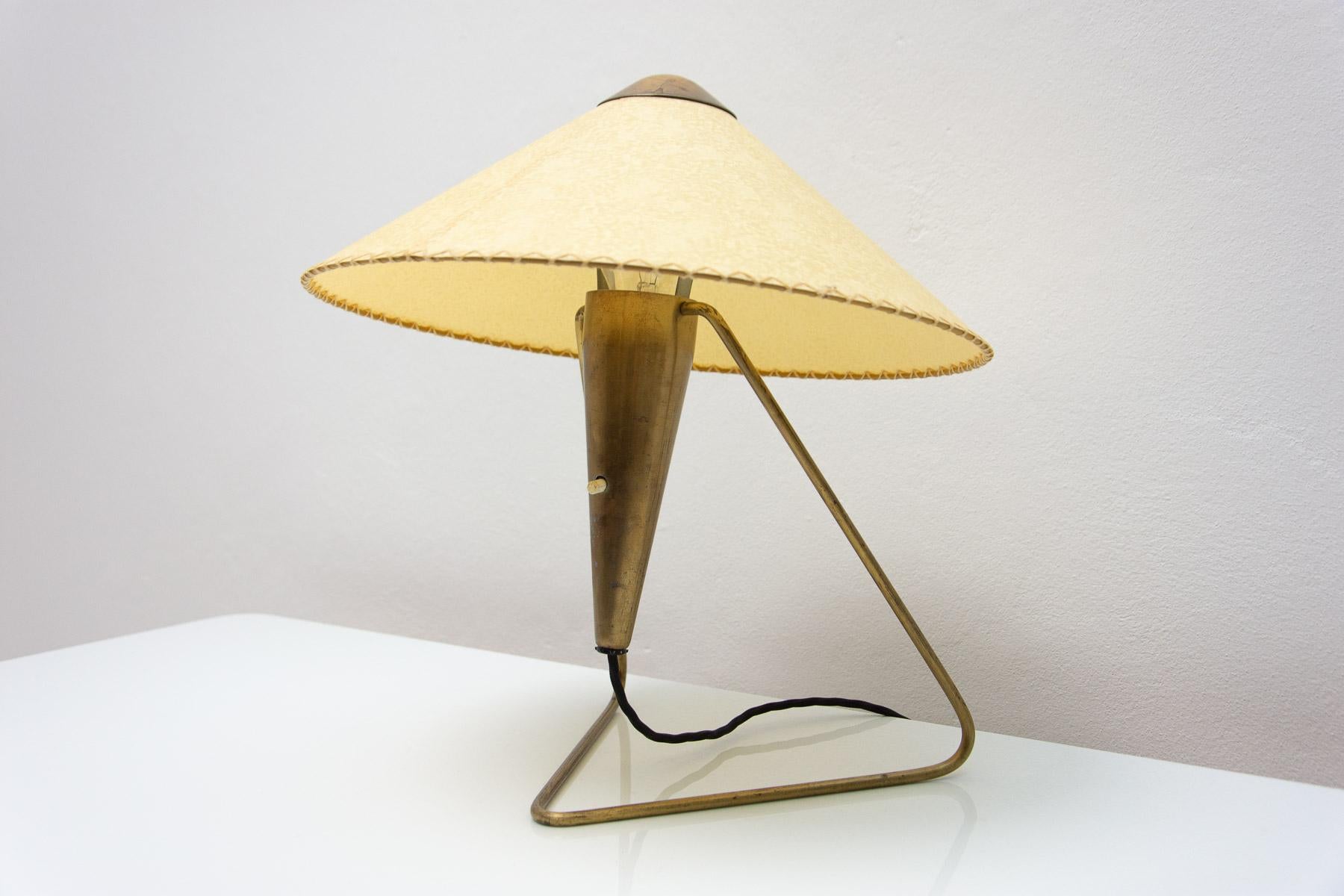  Czech mid century modern tripod desk lamp by Helena Frantova for Okolo, Czech. 10