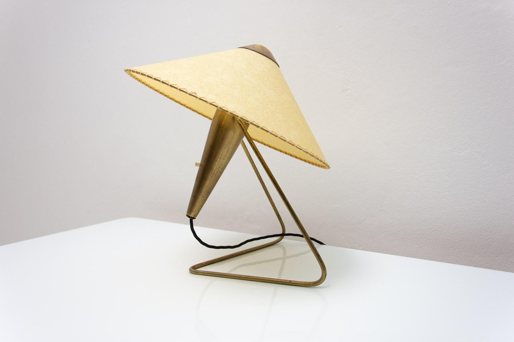  Czech mid century modern tripod desk lamp by Helena Frantova for Okolo, Czech. In Excellent Condition In Prague 8, CZ
