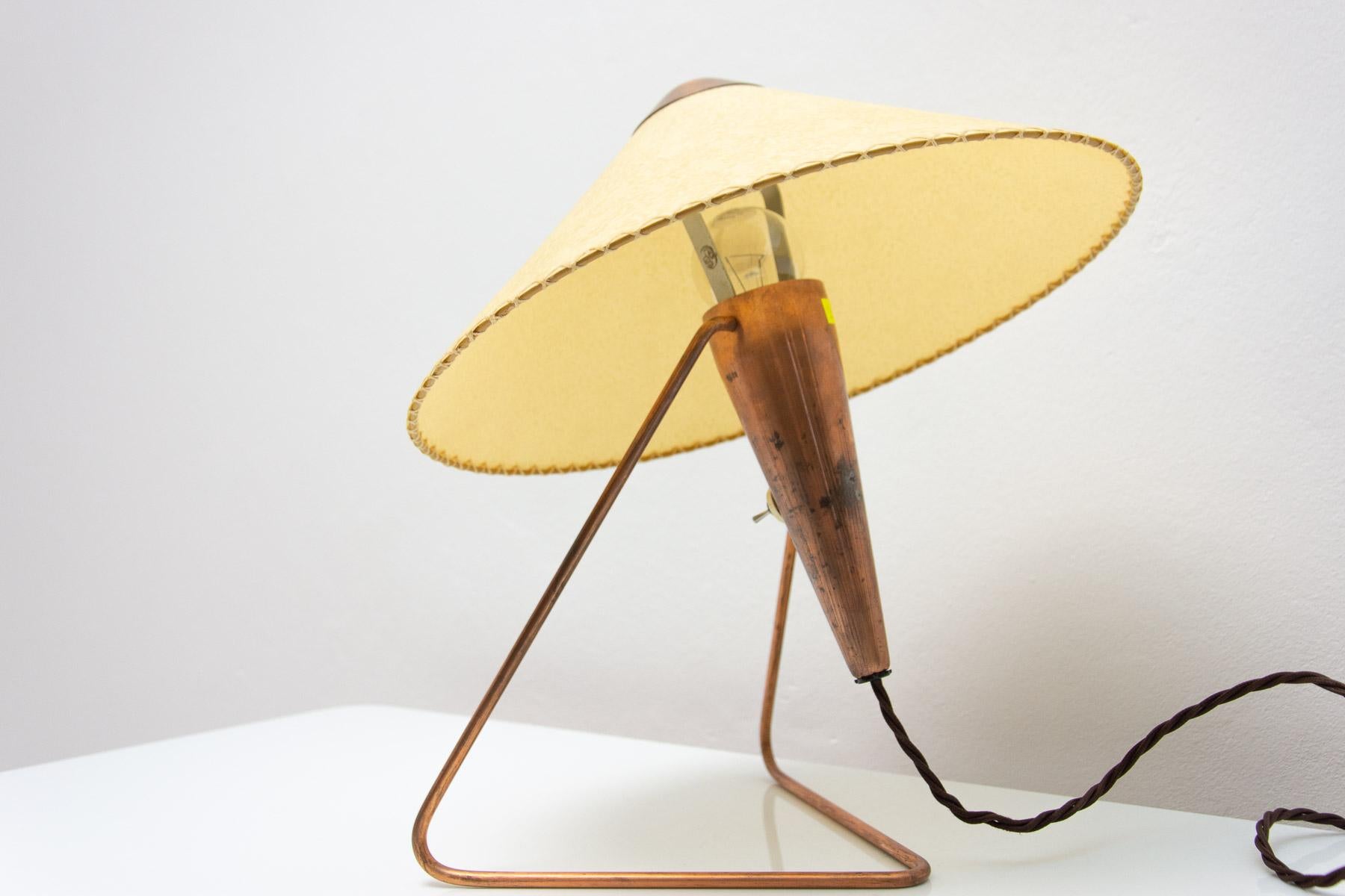 20th Century  Czech mid century modern tripod desk lamp by Helena Frantova for Okolo, Czech.