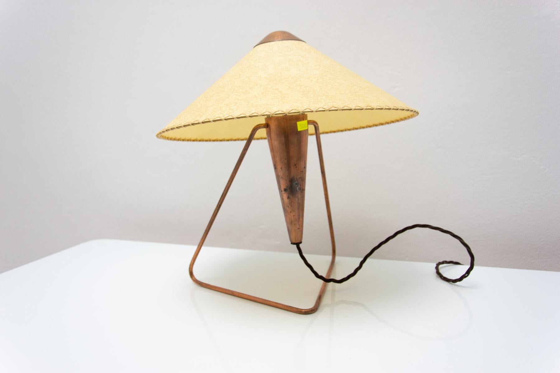  Czech mid century modern tripod desk lamp by Helena Frantova for Okolo, Czech. 1