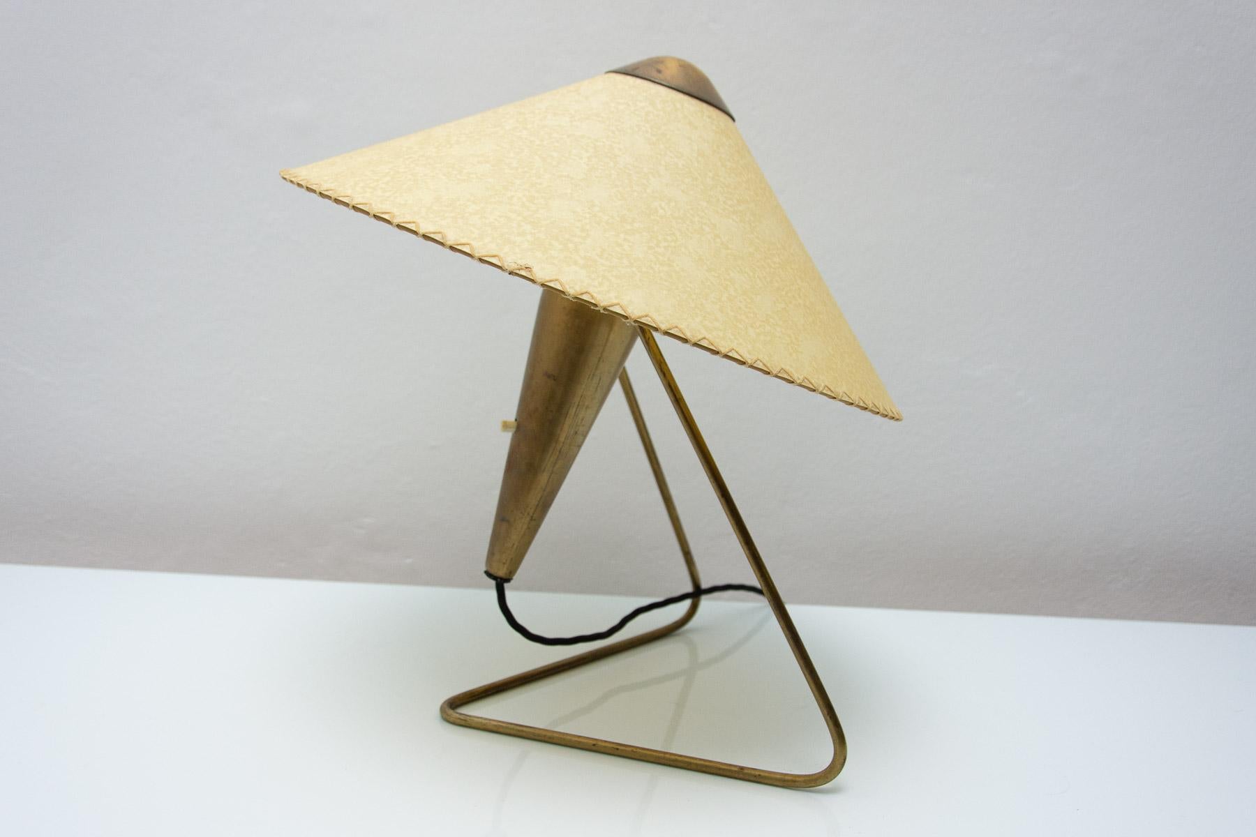  Czech mid century modern tripod desk lamp by Helena Frantova for Okolo, Czech. 3