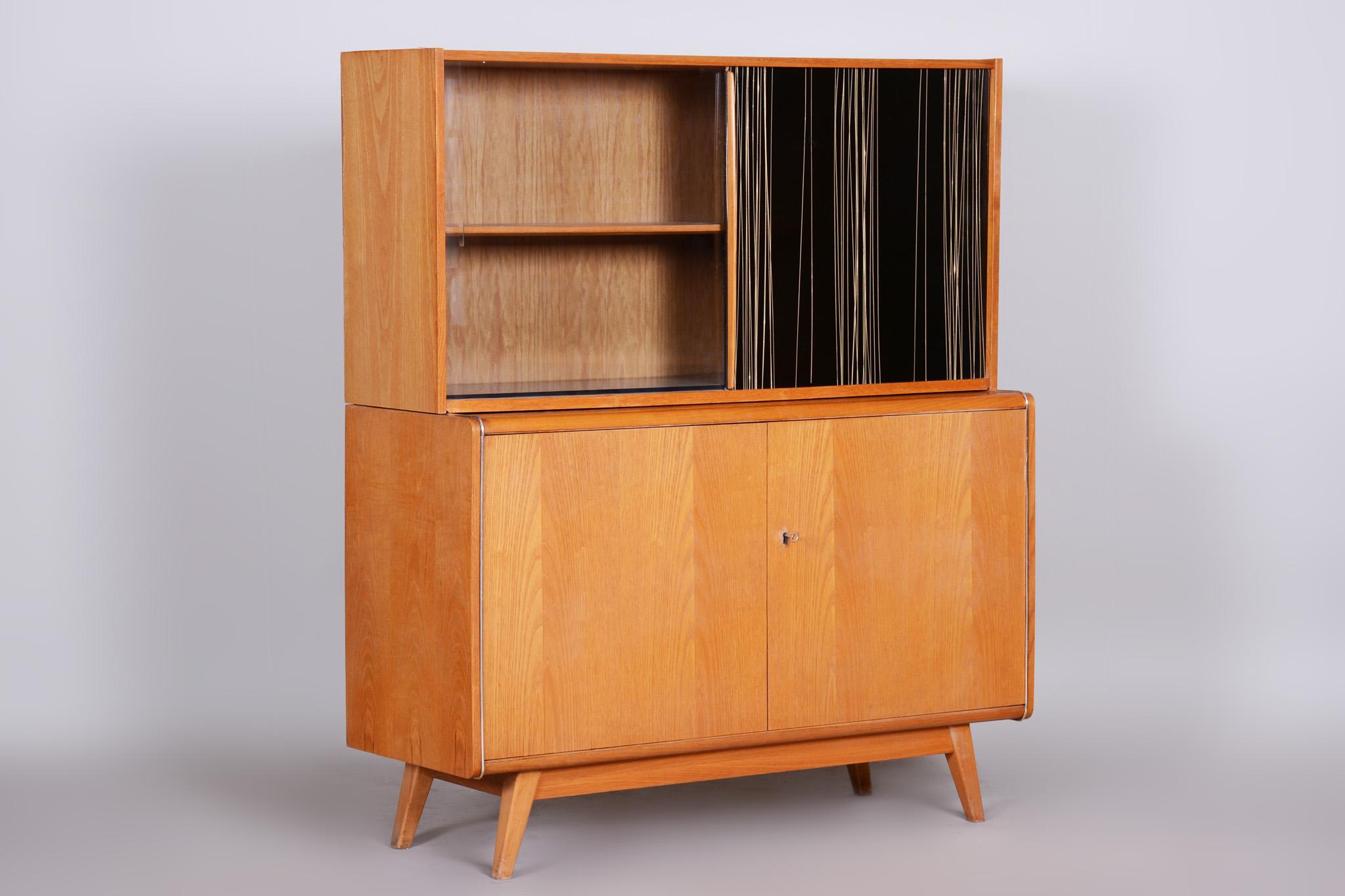 20th Century Czech Mid-Century Sideboard, 1950s, Well Preserved, Ash. Jitona Soběslav For Sale