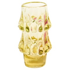 Vase jaune tchèque du milieu du siècle