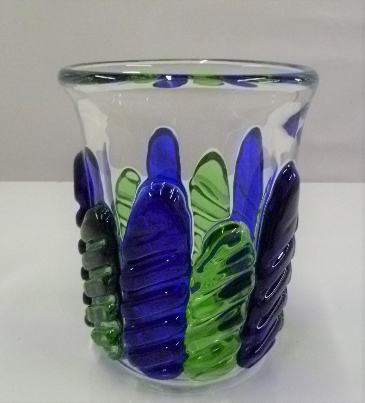 Czech Modern Blown Glass Vase by Ježek Pavel, Czechoslovakia, 1975 4