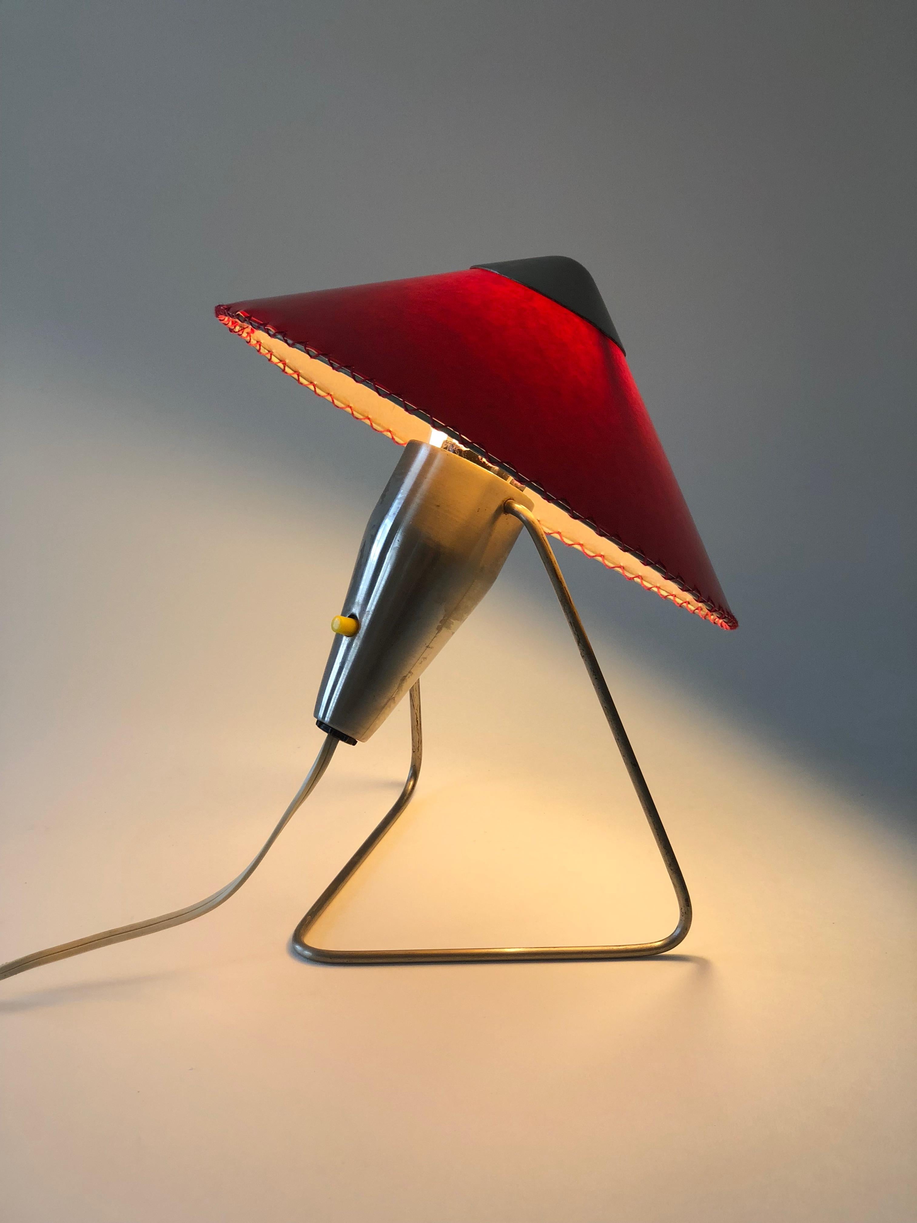 Metal Czech Modernist Desk Lamp by Helena Frantova, 1953 For Sale
