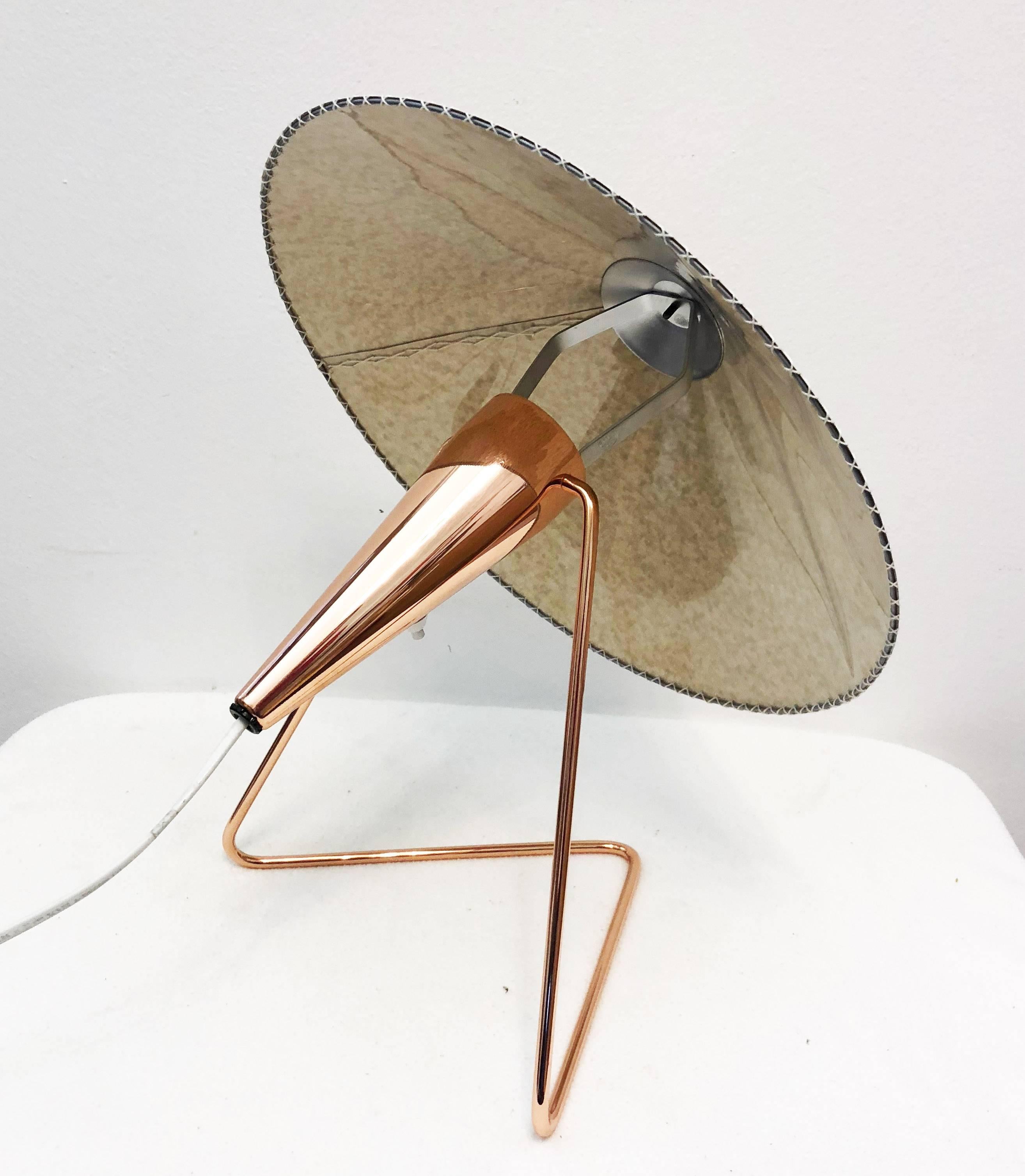 Brass Czech Modernist Desk Lamp by Helena Frantova for Okolo For Sale