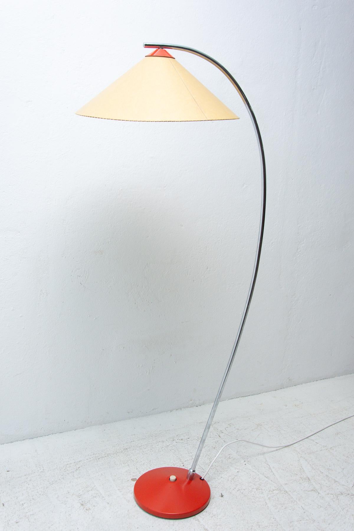 Chrome Czech Modernist Floor Lamp, 1950´s, Czechoslovakia