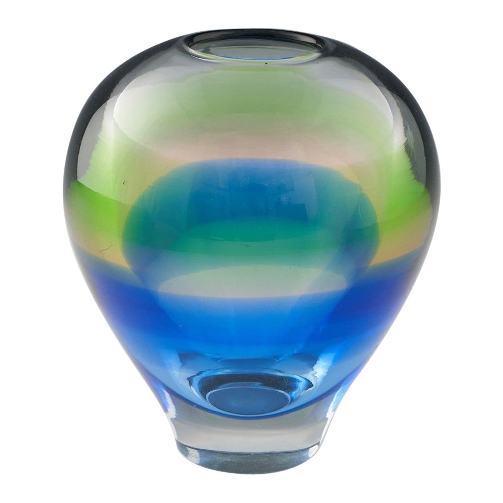 Vase ovoïde tchèque de la gamme Mstisov ou Moser Design/One, conçu en 1964