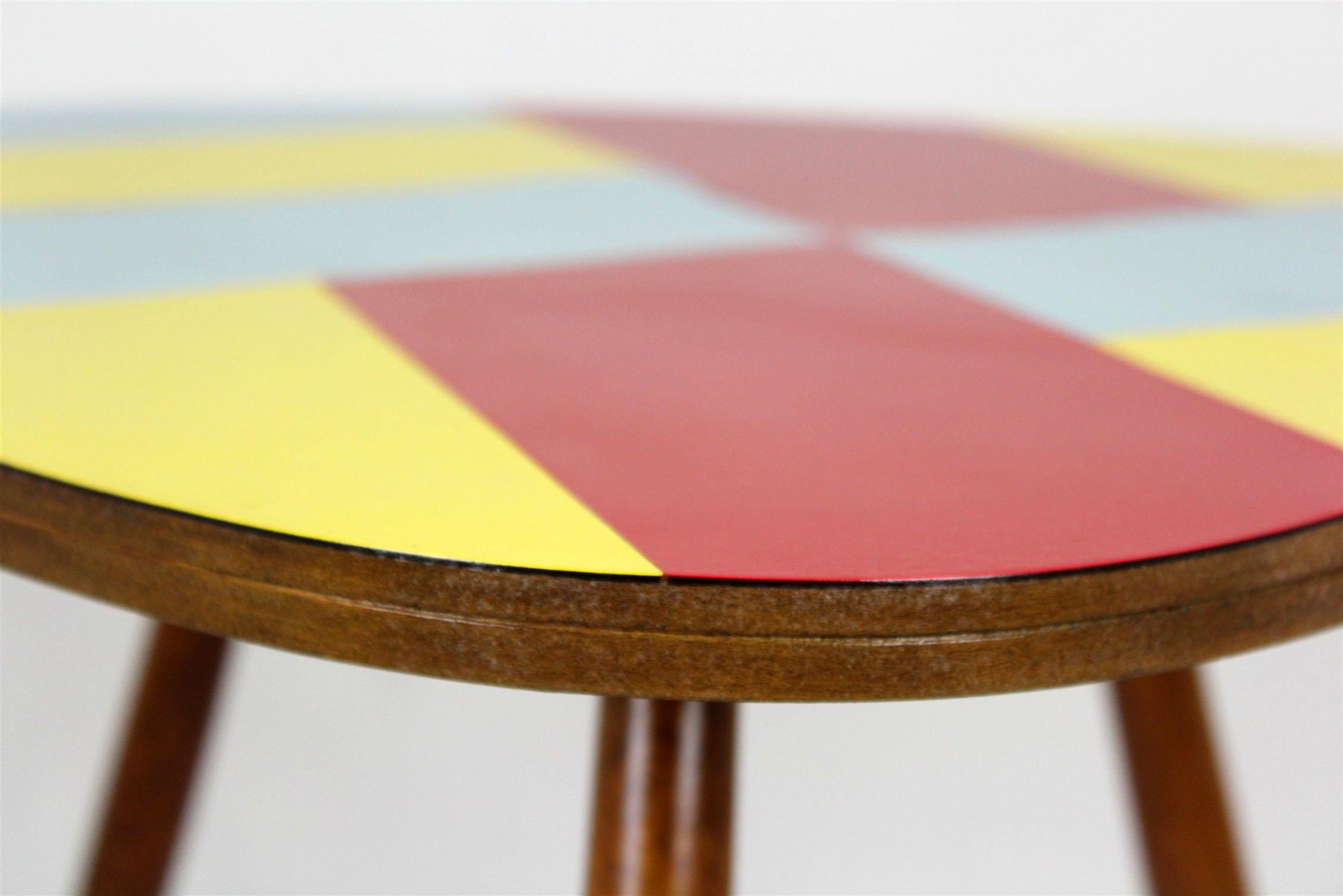 Czech Multicolored Formica Coffee Table, 1960s 1