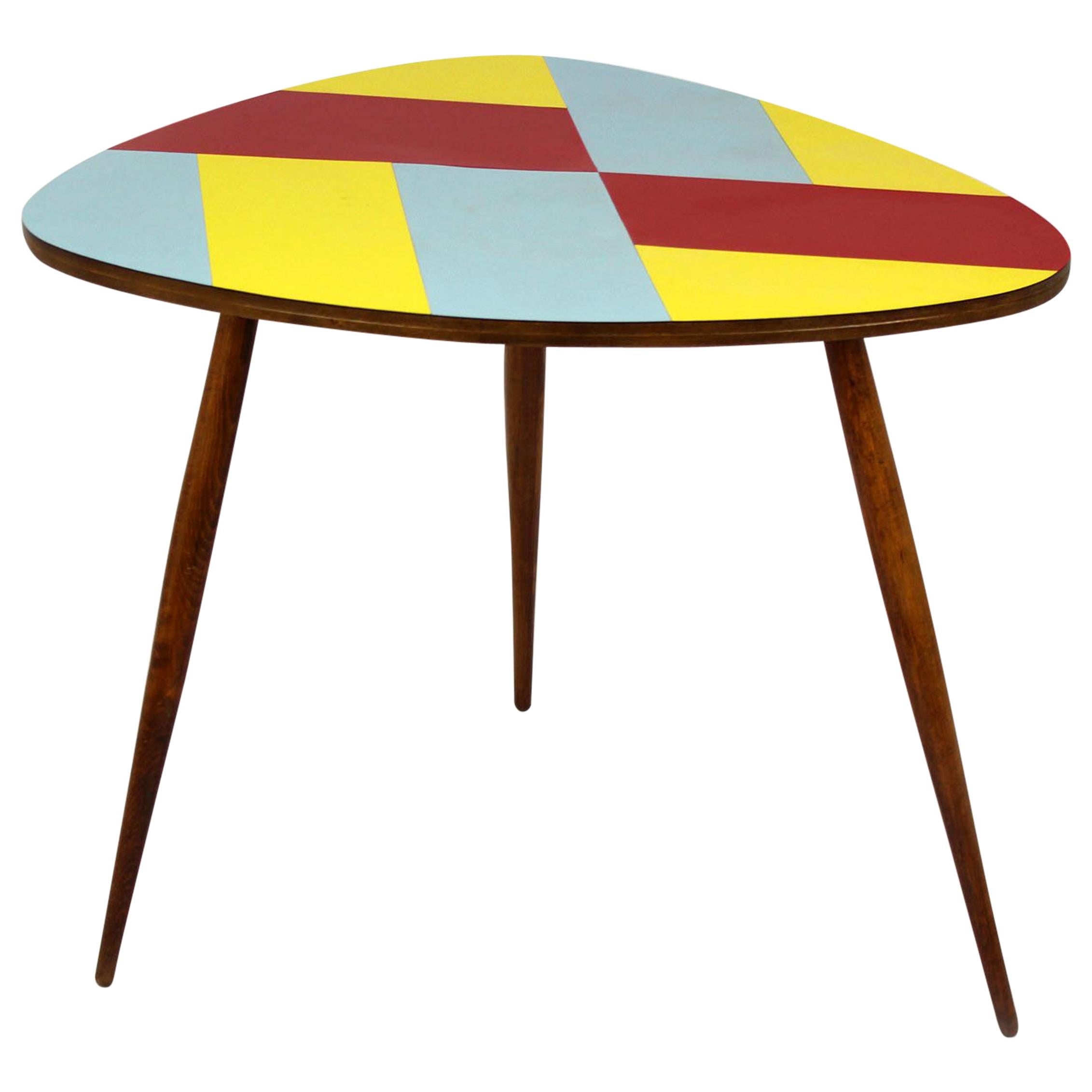 Czech Multicolored Formica Coffee Table, 1960s
