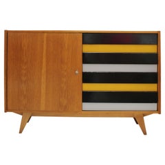Czech Oak Sideboard with Left-Side Lacquered Drawers, Czechoslovakia, 1960s