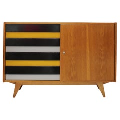 Czech Oak Sideboard with Right-Side Lacquered Drawers, Czechoslovakia, 1960s