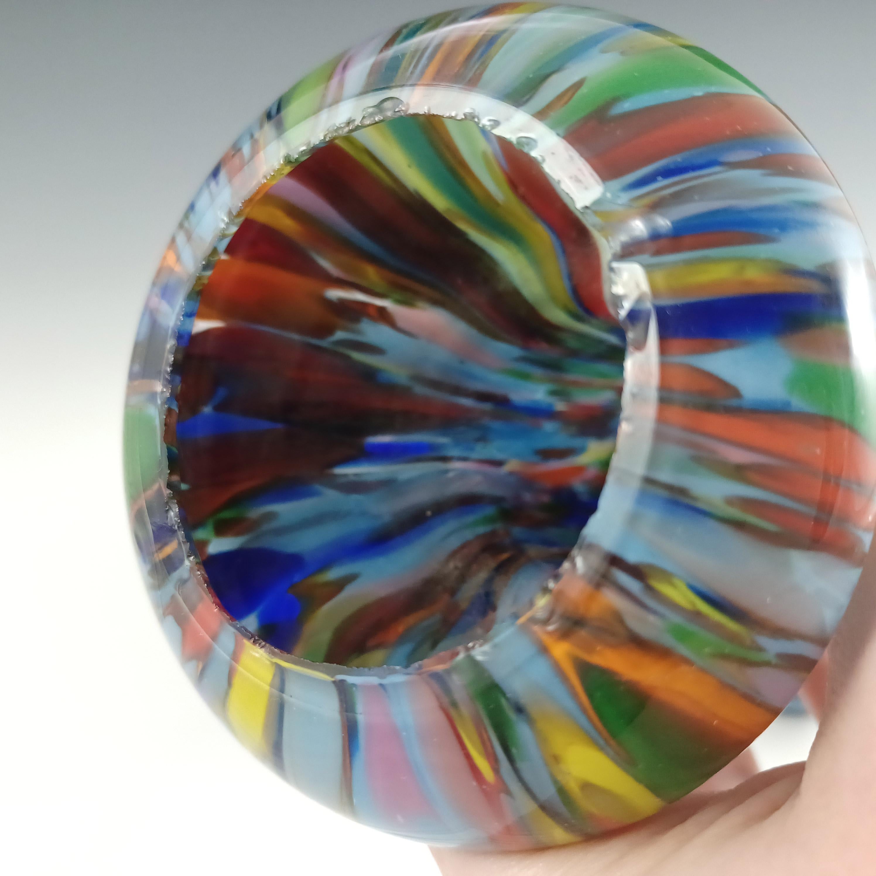 Pareja de jarrones checos de cristal salpicado art déco multicolor en venta 3