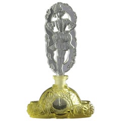 Czech Perfume Bottle with Stopper and Wand