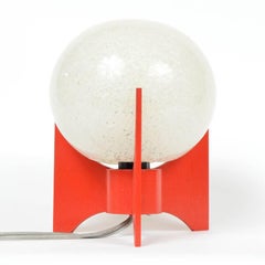 Czech Red Frame Table Lamp from Pokrok Žilina, 1970s