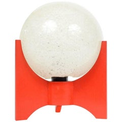 Czech Red Frame Table Lamp from Pokrok Žilina, 1970s